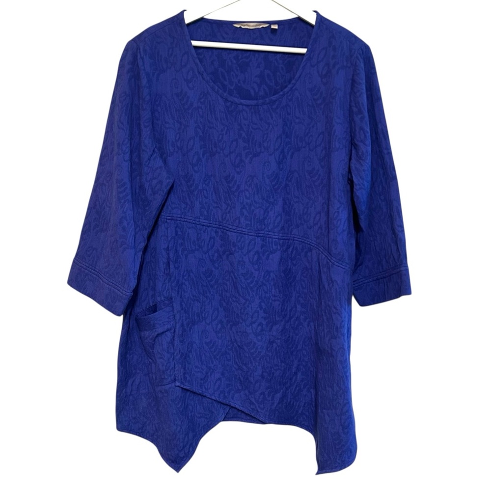 Soft Surroundings XL Rosabella jaquard Gauze Tunic Top  
Asymmetrical hemline - Picture 2 of 15